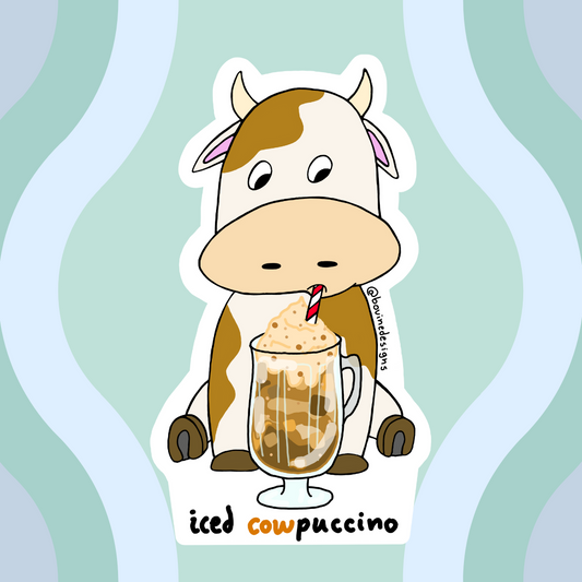 Iced Cowpuccino Sticker