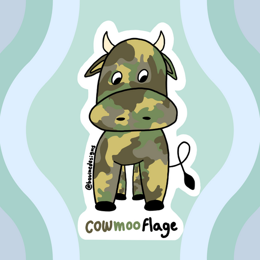 Cowmooflage Sticker